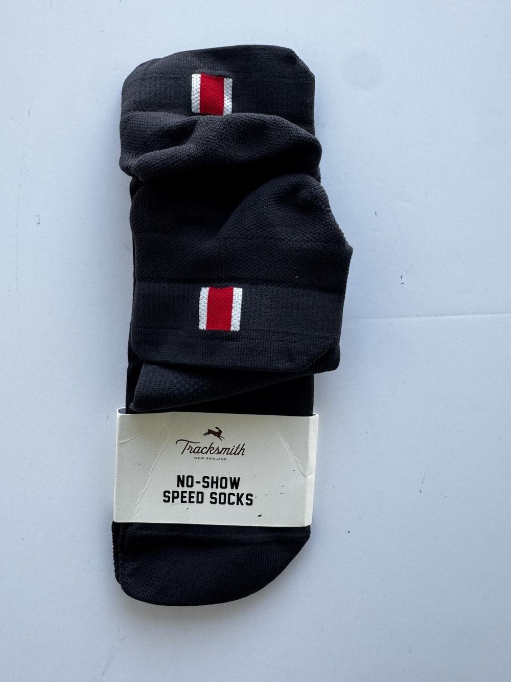 Tracksmith No Show Speed Socks Black Size Large 10.5-12